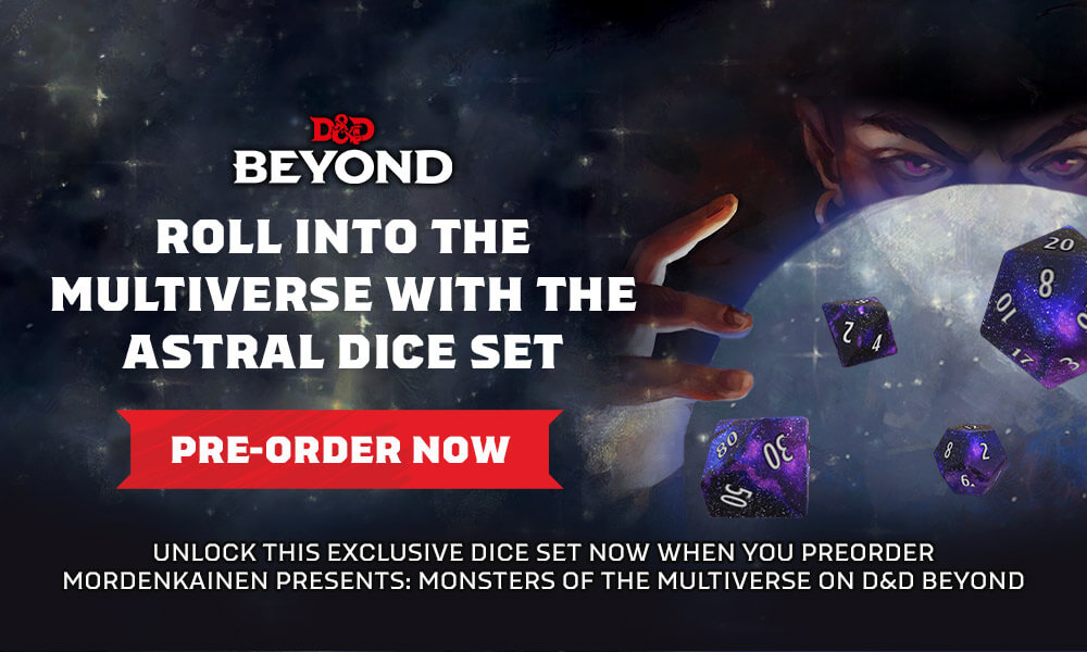 Mordenkainen Presents: Monsters of the Multiverse preorder perk, the Astral Dice Set