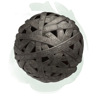 A ball of iron bands
