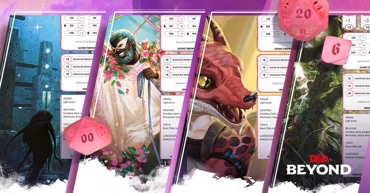 Journeys Through the Radiant Citadel preorder perks, including the Concord Jewel Digital Dice Set, 11 character frames, and 5 character sheet backdrops