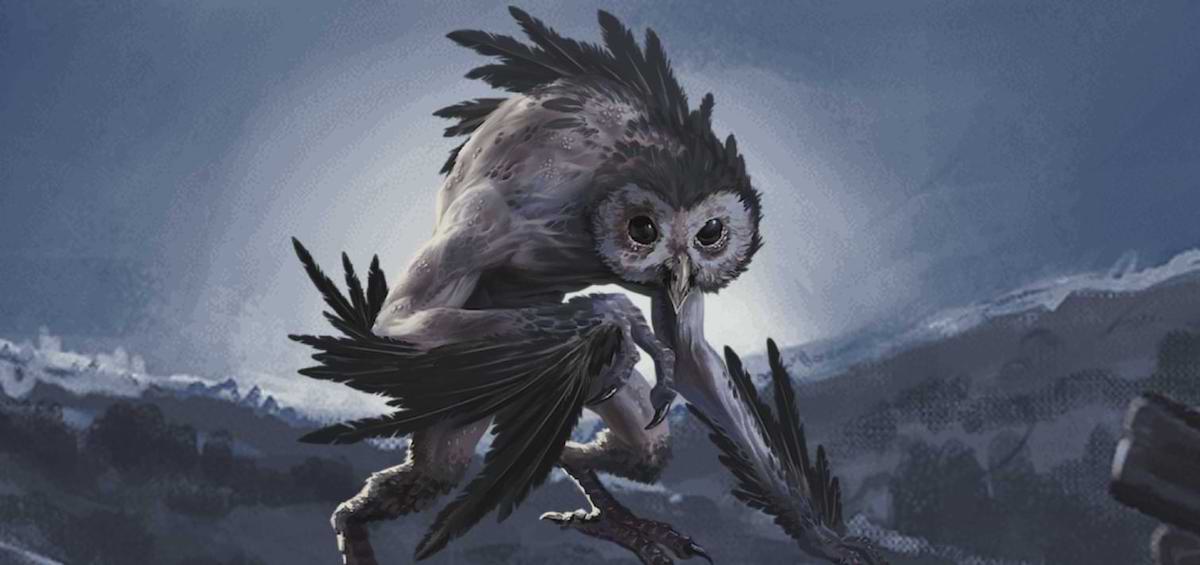 Bipedal owl monster