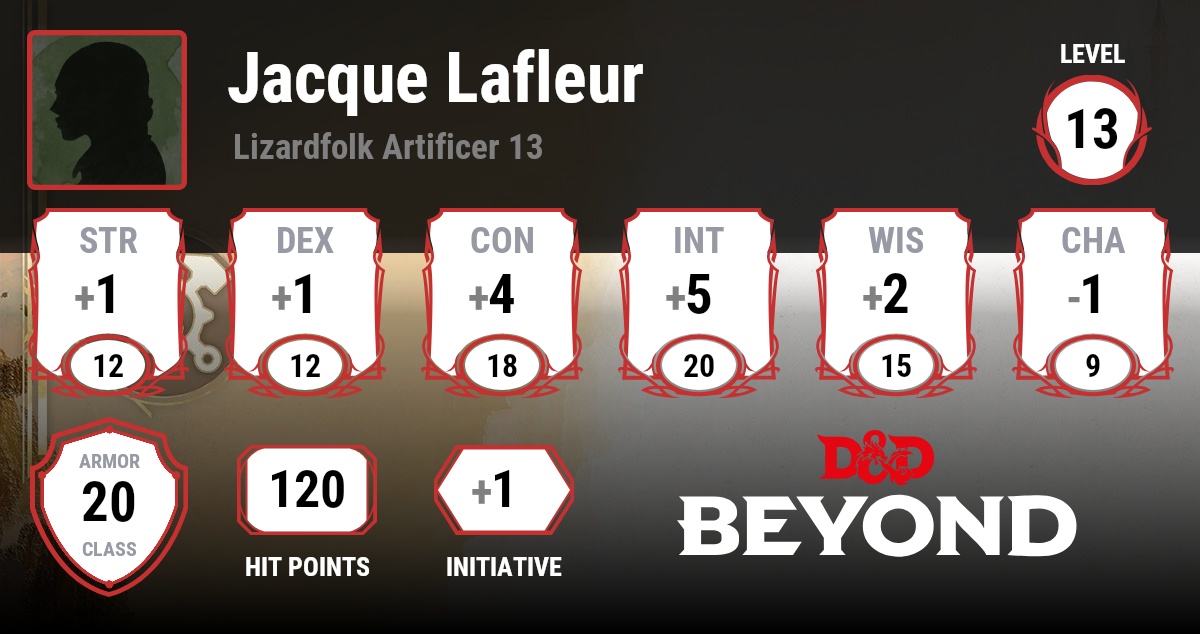 Jacque Lafleur D&D Beyond