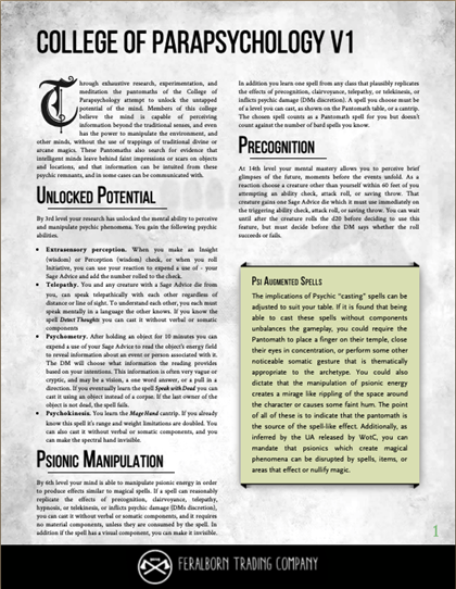 College Of Parapsychology Image