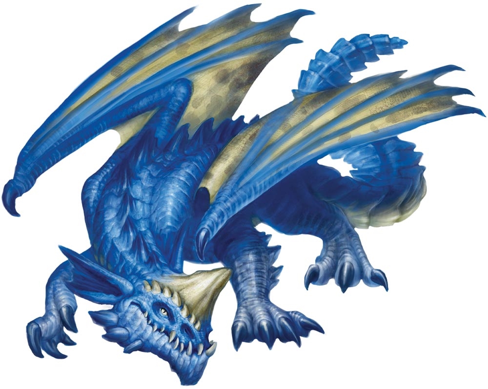 Молодий синій дракон