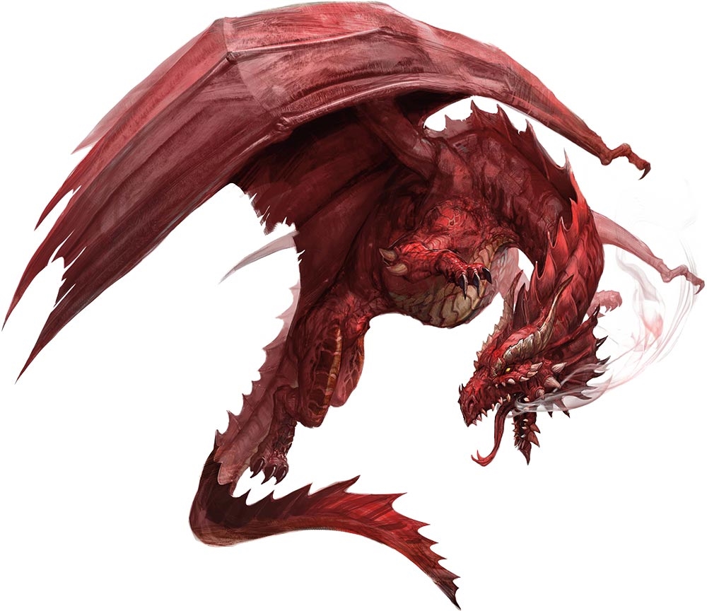 Дорослий червоний дракон