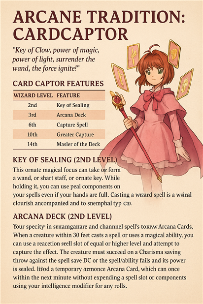 Arcane Tradition: Cardcaptor Image